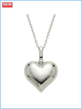925 Sterling Silver Heart Pendant Necklace Cremation Urn for Ashes Memorial